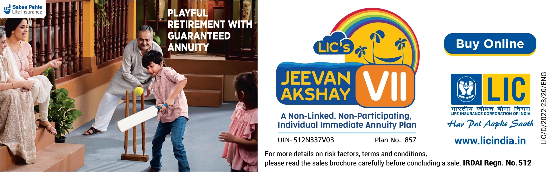 LIC Jeevan Akshay VII plan 857